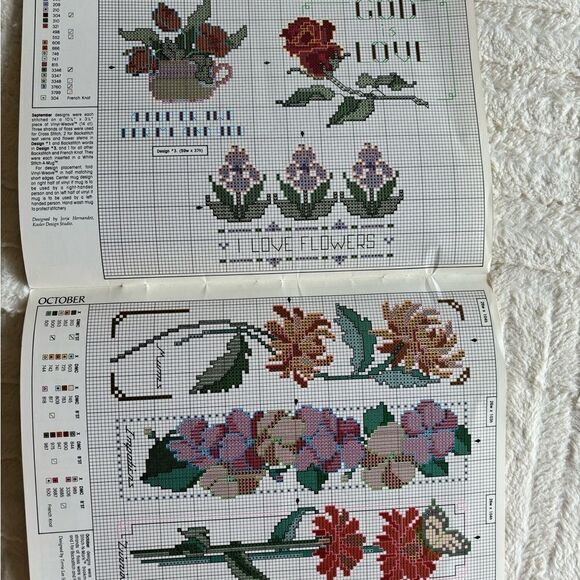 Vintage - A Stitch In Time Cross Stitch Calendar - Leisure Arts - 1994 - Picture 7 of 9